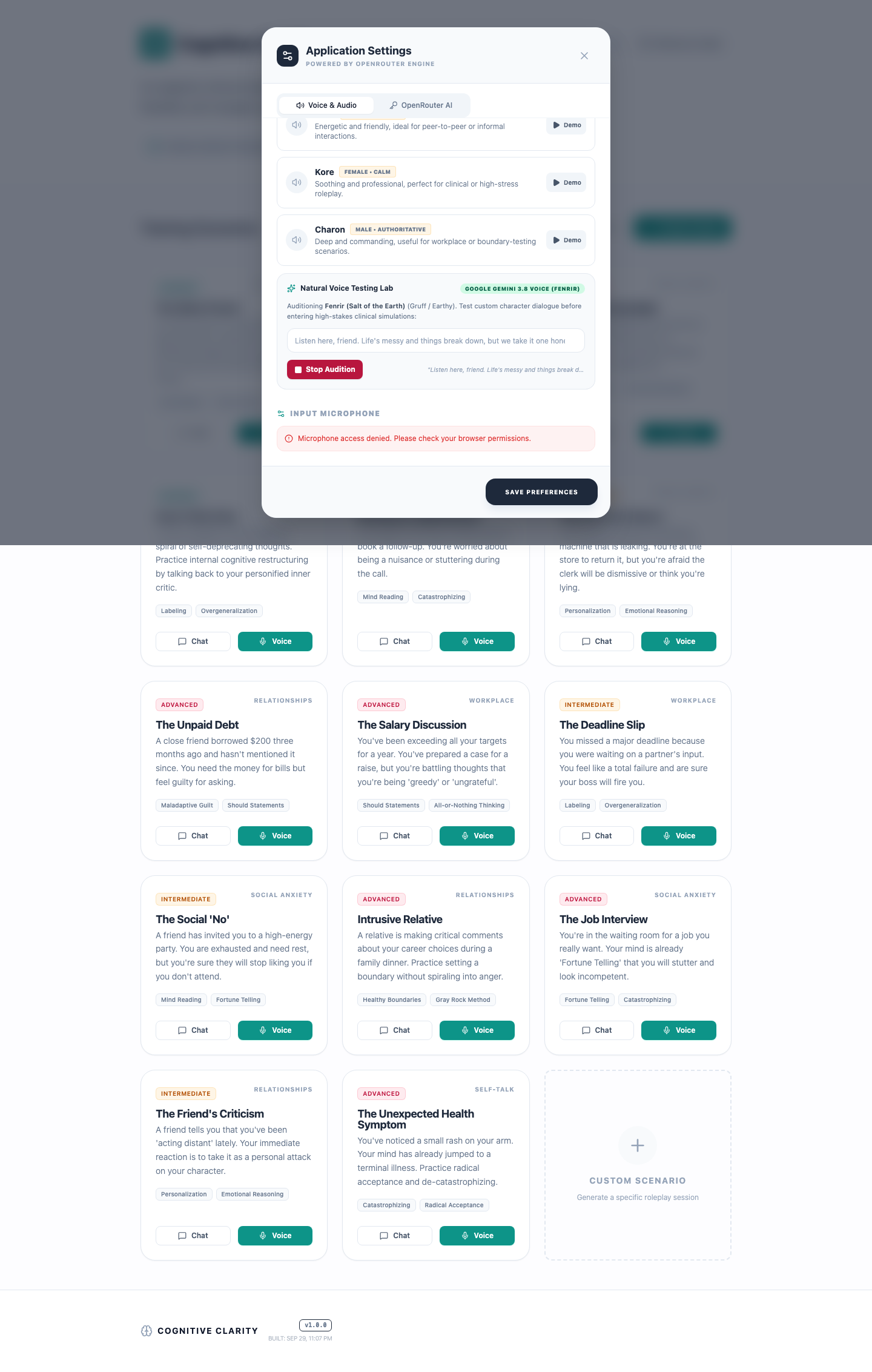 SETTINGS MODAL VOICE