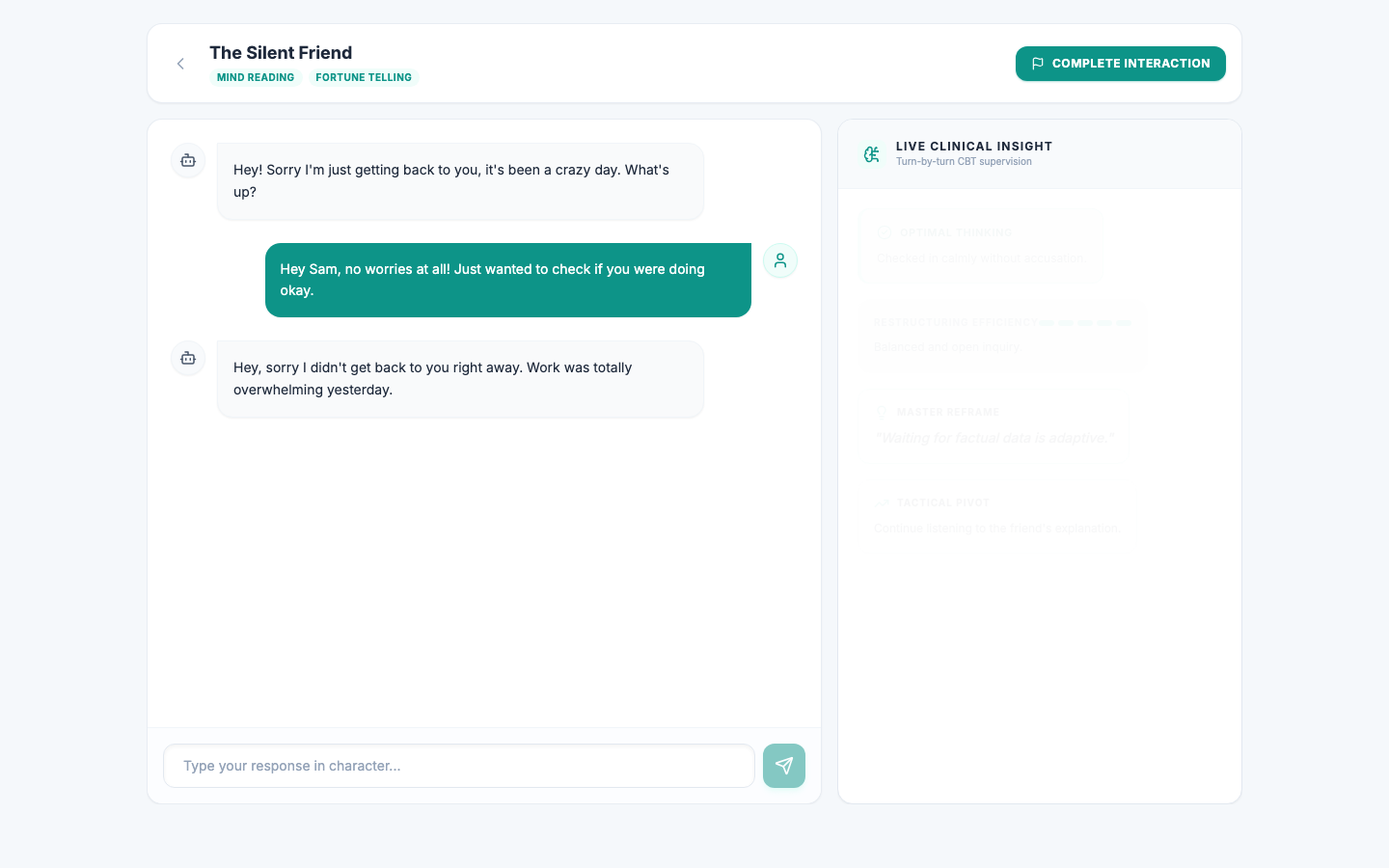 CHAT INTERACTION STREAMED