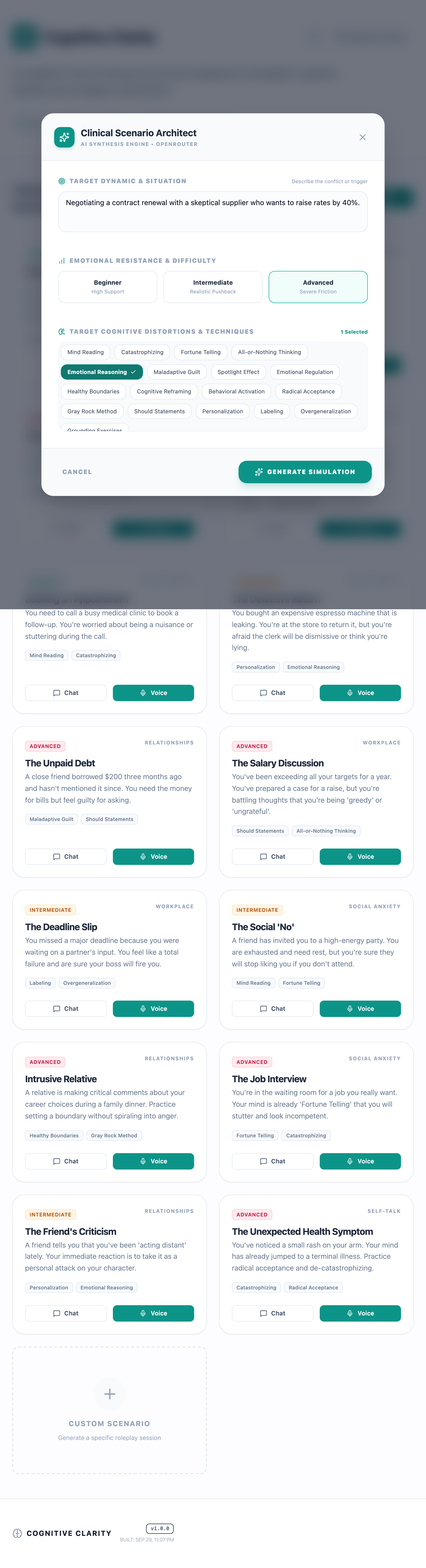 SCENARIO GENERATOR FILLED