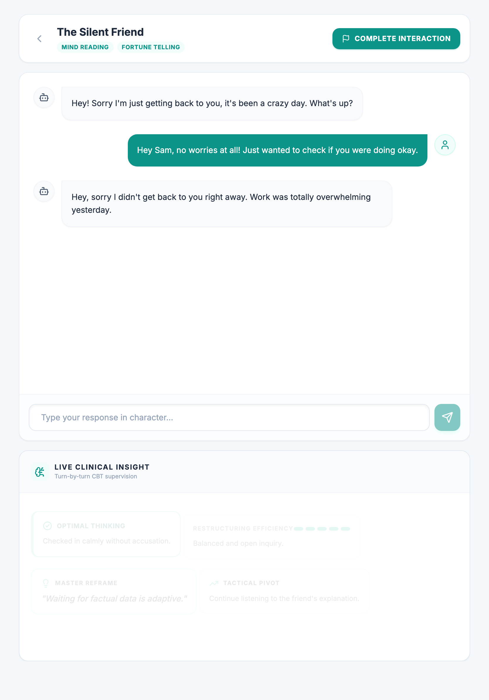 CHAT INTERACTION STREAMED