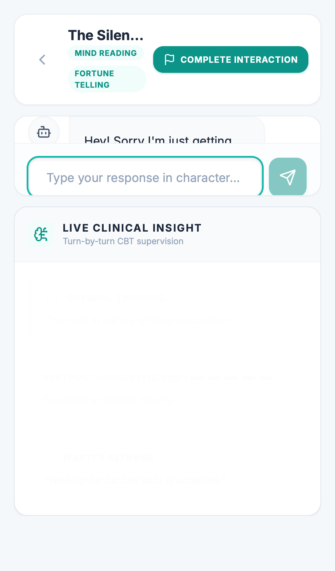 CHAT INTERACTION STREAMED
